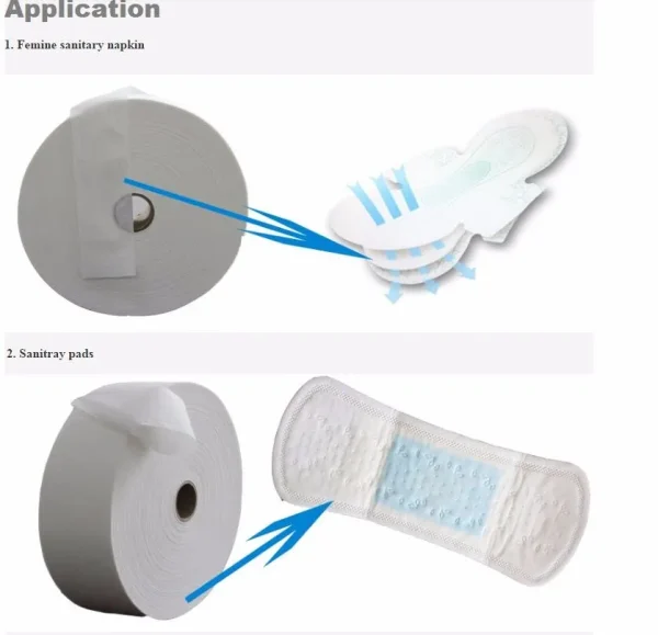 Ultra-thin sanitary napkin super absorbent airlaid sap paper